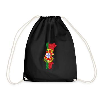Portugal Drapeau Polygone Contour Faro Lisbonne Porto - Sac de sport léger - noir - Devant