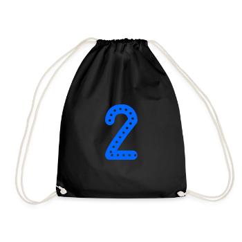 2 JAHRE. 2. JAHRESTAG. GEBURTSTAG 2 JAHRE. 2 - Turnbeutel - Schwarz - Vorne