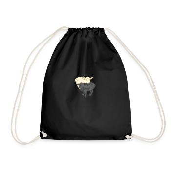 goats - Drawstring Bag - black - Front