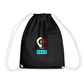 Rave bulb - Drawstring Bag - black - Front