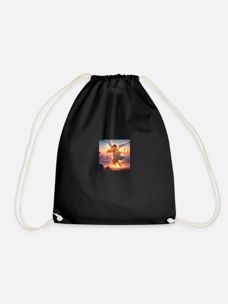 Angel in heaven - Drawstring Bag - black