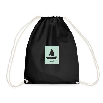 Let the wind guide you to new horizons. - Drawstring Bag - black - Front