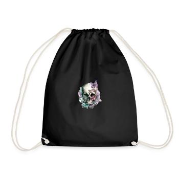 Skull - Drawstring Bag - black - Front