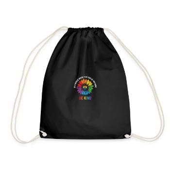 LGBT Design - BE KIND Design - Drawstring Bag - black - Front