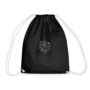 Abstract Armament Mosaic - Drawstring Bag - black - Front