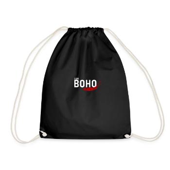 I am Boho - Basic Vibes - Drawstring Bag - black - Front