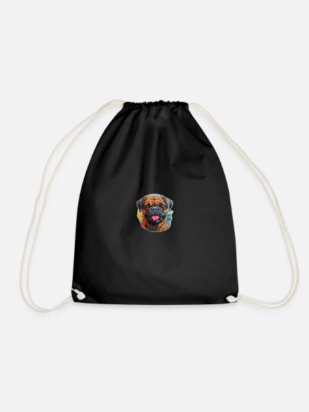 Mops - Turnbeutel - Schwarz
