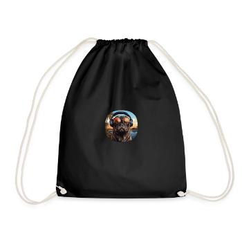 Carlin casque lunettes de soleil vintage - Sac de sport léger - noir - Devant