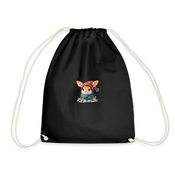 Lièvre des neiges hiver - Sac de sport léger - noir - Devant