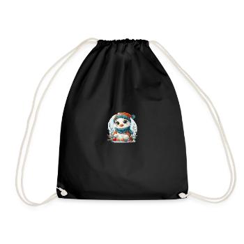 Bonhomme de neige pour enfants en forme de poussin - Sac de sport léger - noir - Devant