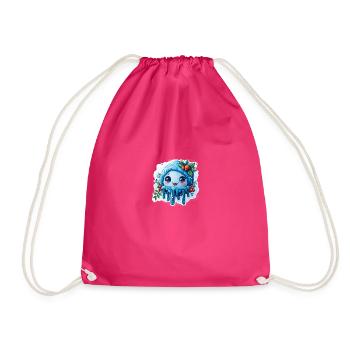 Schneeflocke für Kinder - Turnbeutel - Fuchsia - Vorne