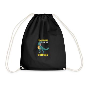 I'm Just here For The Hotdogs - Drawstring Bag - black - Front