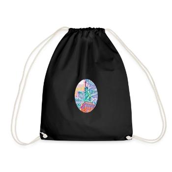 Statue of Liberty, New York, United States - Drawstring Bag - black - Front