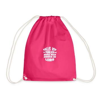 Geschenk für Loris - Turnbeutel - Fuchsia - Vorne