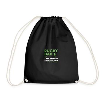 Sport Dad Definition Rugby - Turnbeutel - Schwarz - Vorne