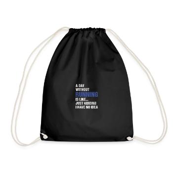 Sport Une journée sans courir - Sac de sport léger - noir - Devant