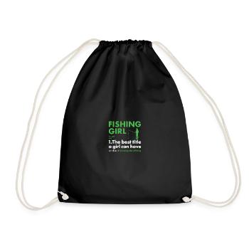 Fisher Girl Definition Fishing - Turnbeutel - Schwarz - Vorne