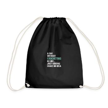 Crocheteur Une journée sans crocheter - Sac de sport léger - noir - Devant