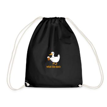Duck with beer What the duck - Drawstring Bag - black - Front
