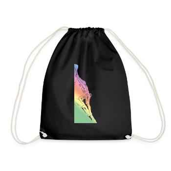 Climbing Sport Silhouette - Drawstring Bag - black - Front