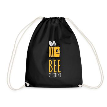 bee different Spruch Quote - Drawstring Bag - black - Front