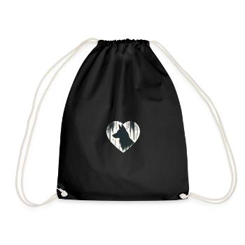 Chien de berger - Sac de sport léger - noir - Devant