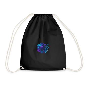 Digital Cube Explosion - Turnbeutel - Schwarz - Vorne