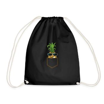 ANANAS FUCK YOU cool pineapple guy sunglasses - Turnbeutel - Schwarz - Vorne