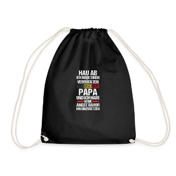 Belgier Papa Vater Belgien - Turnbeutel - Schwarz - Vorne