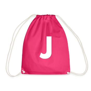 J - Drawstring Bag - fuchsia - Front