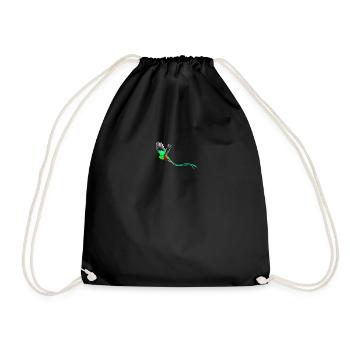 Quetzal sacred bird (Guatemala Costa Rica Maya) - Drawstring Bag - black - Front
