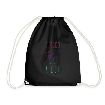 Scottish Bagpipes Celtic Gift - Drawstring Bag - black - Front