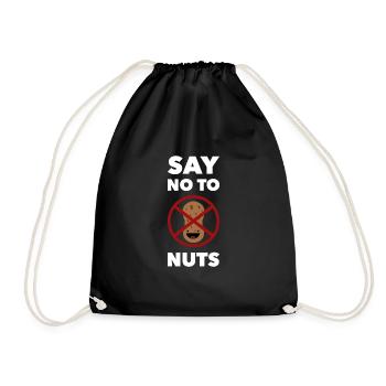 Cadeau de sensibilisation aux allergies et aux noix - Sac de sport léger - noir - Devant