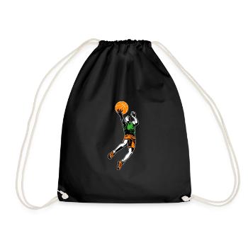 Basketball Basketball Basketball - Turnbeutel - Schwarz - Vorne