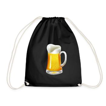 Pils vom Fass Krug - Turnbeutel - Schwarz - Vorne