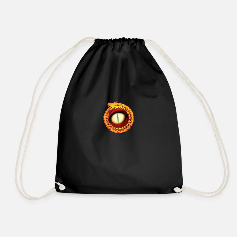 Dragon eye - Drawstring Bag - black