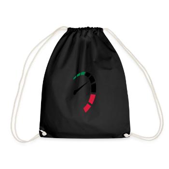 speedometer - Drawstring Bag - black - Front