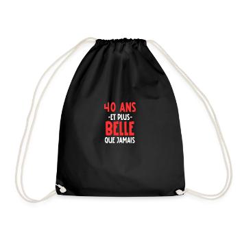 40 ans et plus belle que jamais - Sac de sport léger - noir - Devant