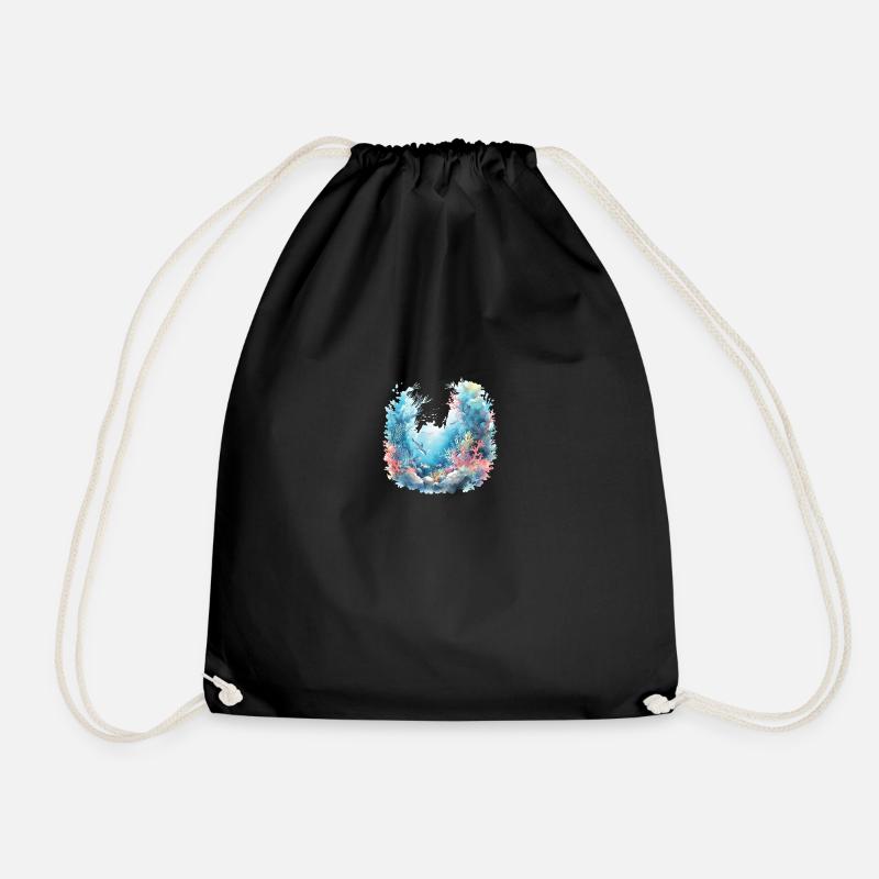Underwater - Drawstring Bag - black