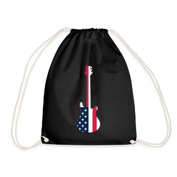 GUITARE AVEC AMERICAN FLAG GUITARS - Sac de sport léger - noir - Devant