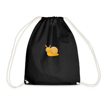 Escargot mignon pour bébés et enfants – Funny Animal - Sac de sport léger - noir - Devant