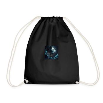 Abstract Skull n°9 - Drawstring Bag - black - Front