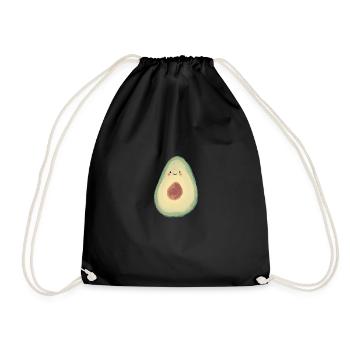 Süsse Avocado für Kinder | Babys | Erwachsene - Turnbeutel - Schwarz - Vorne