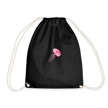 jellyfish - Drawstring Bag - black - Front