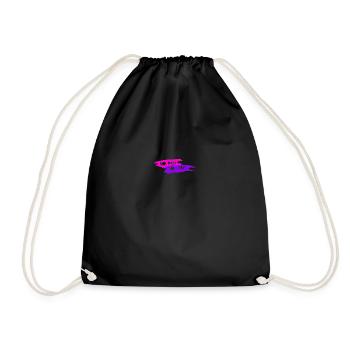 NO PAIN NO GAIN Klecks pink violett - Turnbeutel - Schwarz - Vorne