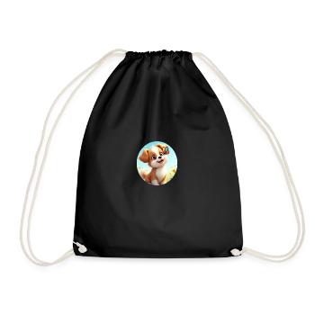 Hündchen, Hundi - Turnbeutel - Schwarz - Vorne