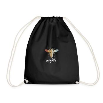 Retro Bee Sprightly Biene Be Sprightly - Drawstring Bag - black - Front