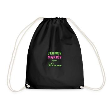 Jeunes mariés depuis 30ans humour noces de perles - Sac de sport léger - noir - Devant