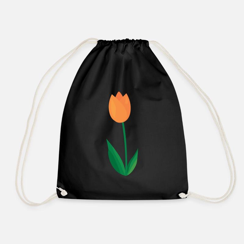 Tulpe - Turnbeutel - Schwarz