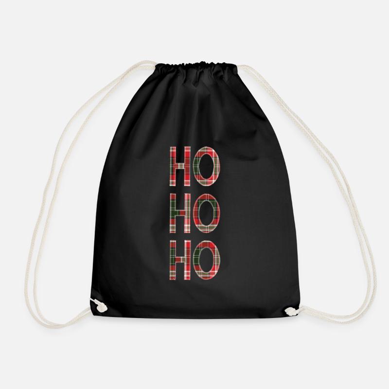 Weihnachten - Weihnachtsgeschenk - Ho Ho Ho - Turnbeutel - Schwarz